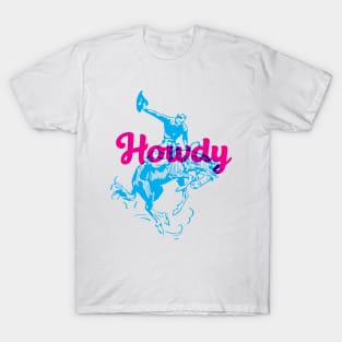 Howdy Cowboy Risograph Print T-Shirt